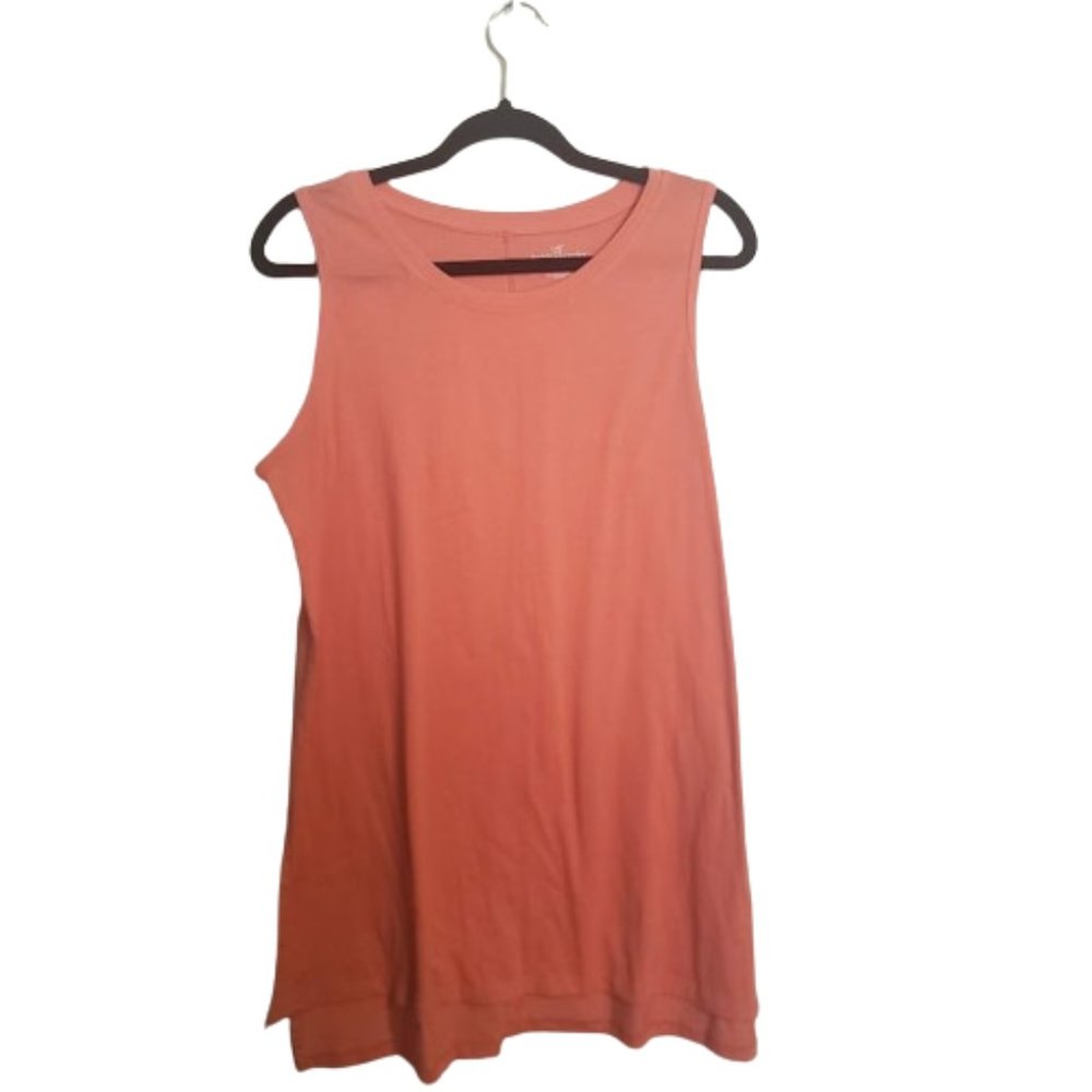 Bobbie Brooks Plus Size Solid Orange Tank Top Size XL Sleeveless Good Condition